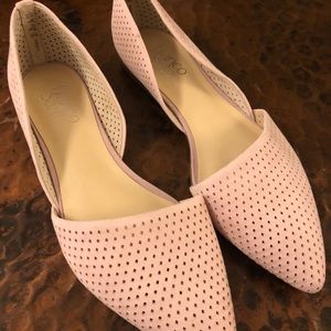 Franco Sarto pink perforated flats